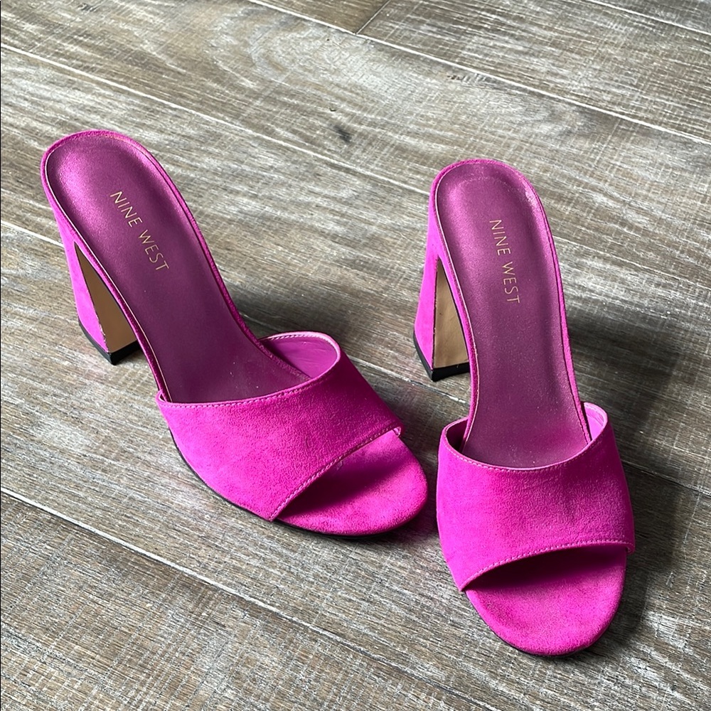 Nine West Women's Pink Heeled Sandals